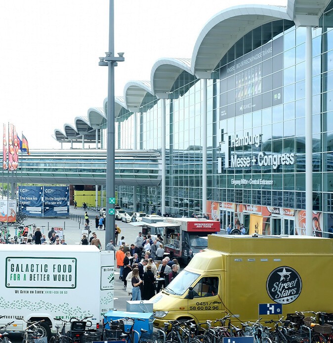 Street Food Market auf dem Messeplatz