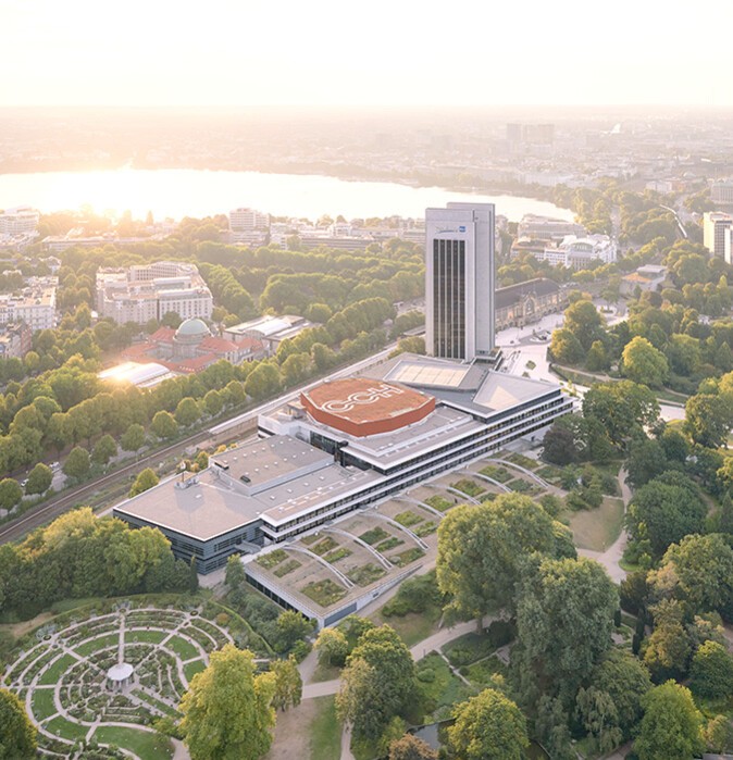 Luftaufnahme des neuen CCH