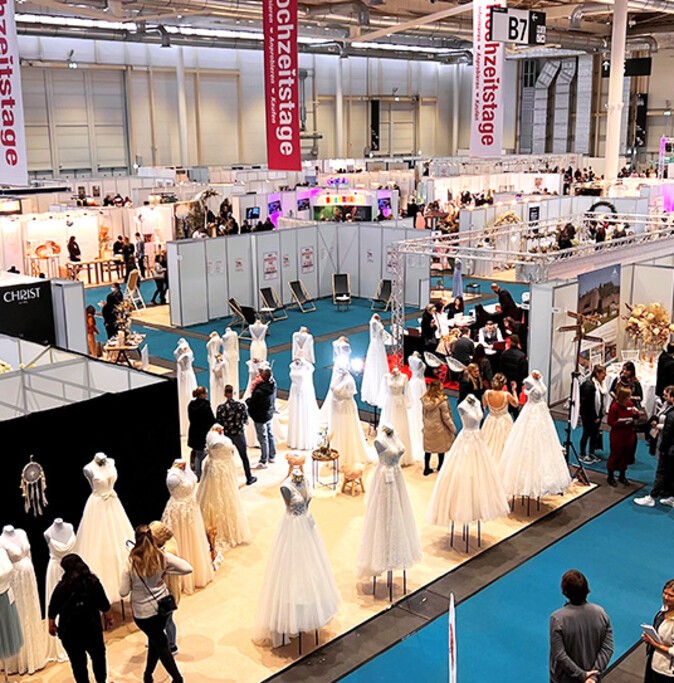 Messestände bei der Messe HOCHZEITSTAGE Hamburg 2022