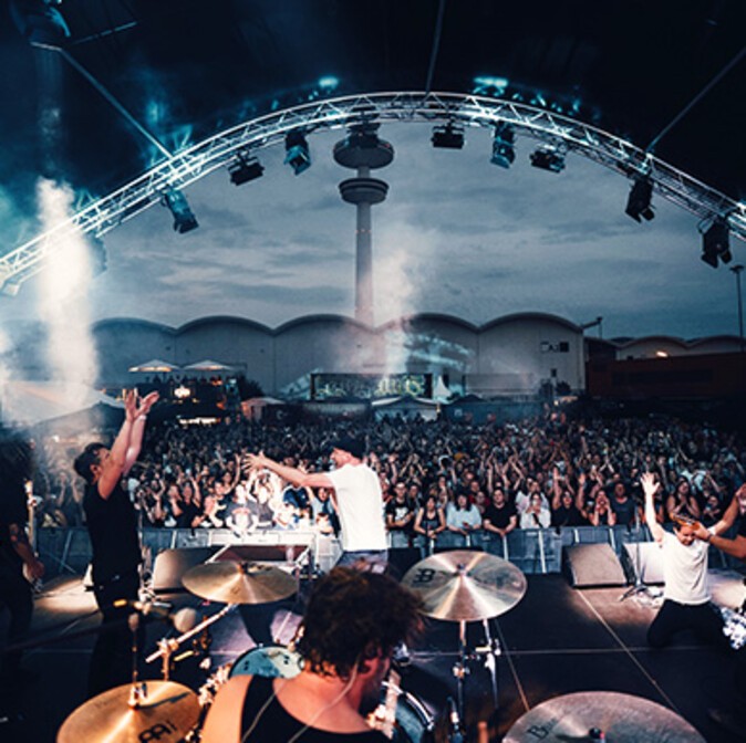 Blick von der Bühne ins Publikum beim 45Hertz-Festival 2022