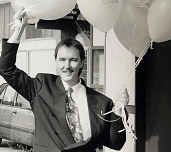 Ein altes Bild von Michael Arfmann mit Luftballons